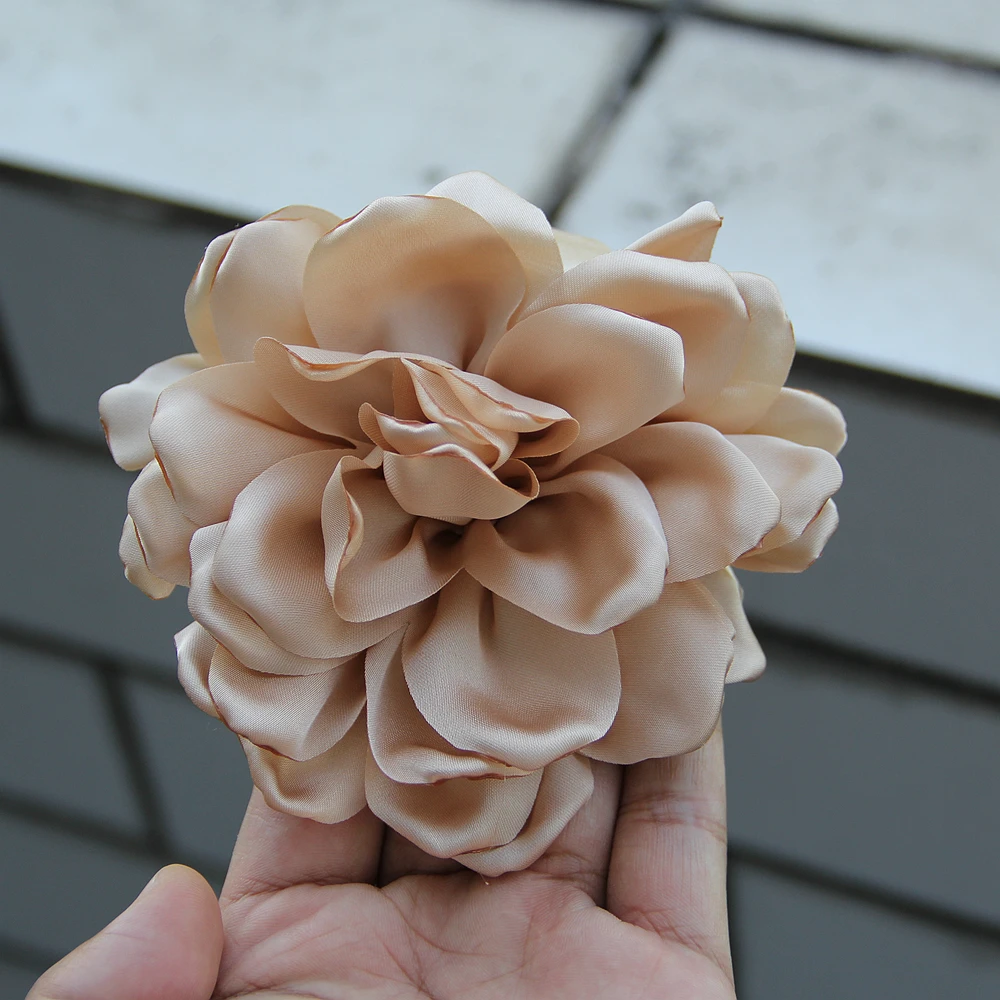 4.3“ Fabric Flower for Brooch Headbands Dress Suit Corsage Floral Multi-layered Fashion DIY Handmade Dress Hair Clip Accessories