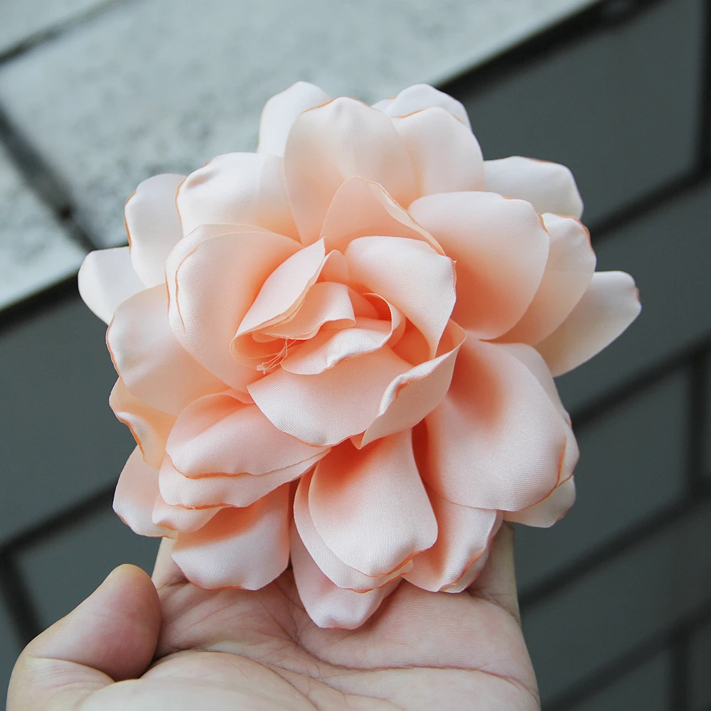 4.3“ Fabric Flower for Brooch Headbands Dress Suit Corsage Floral Multi-layered Fashion DIY Handmade Dress Hair Clip Accessories