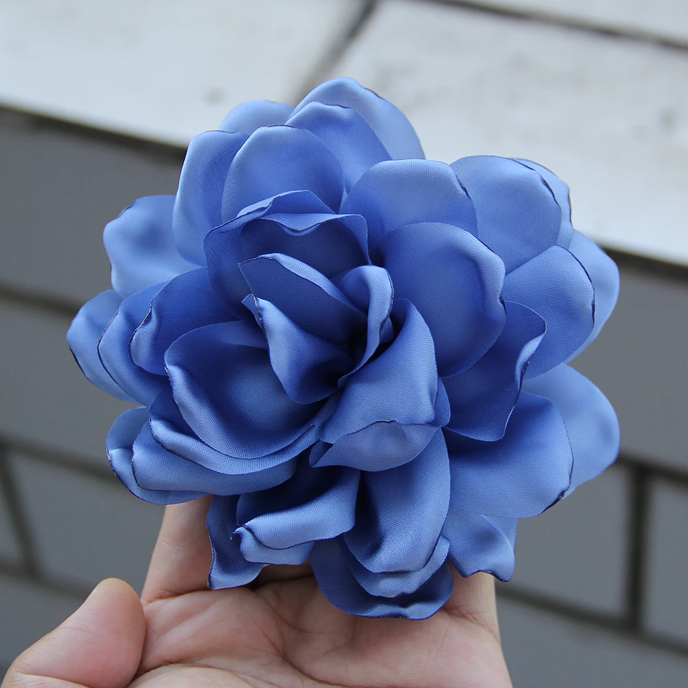 4.3“ Fabric Flower for Brooch Headbands Dress Suit Corsage Floral Multi-layered Fashion DIY Handmade Dress Hair Clip Accessories