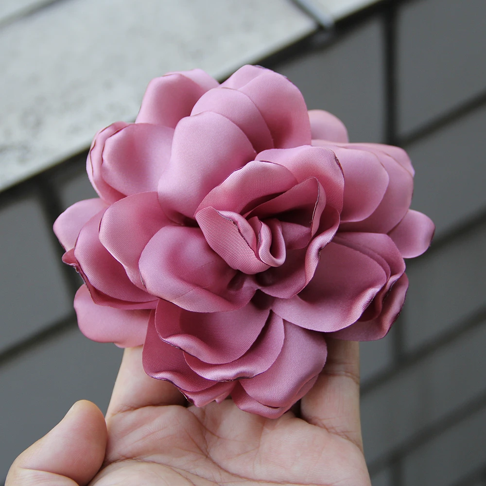 4.3“ Fabric Flower for Brooch Headbands Dress Suit Corsage Floral Multi-layered Fashion DIY Handmade Dress Hair Clip Accessories