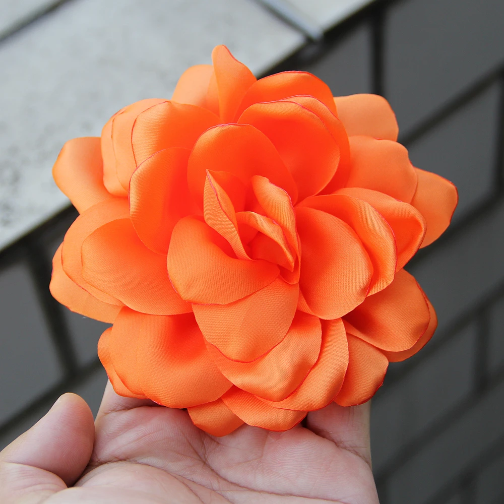 4.3“ Fabric Flower for Brooch Headbands Dress Suit Corsage Floral Multi-layered Fashion DIY Handmade Dress Hair Clip Accessories