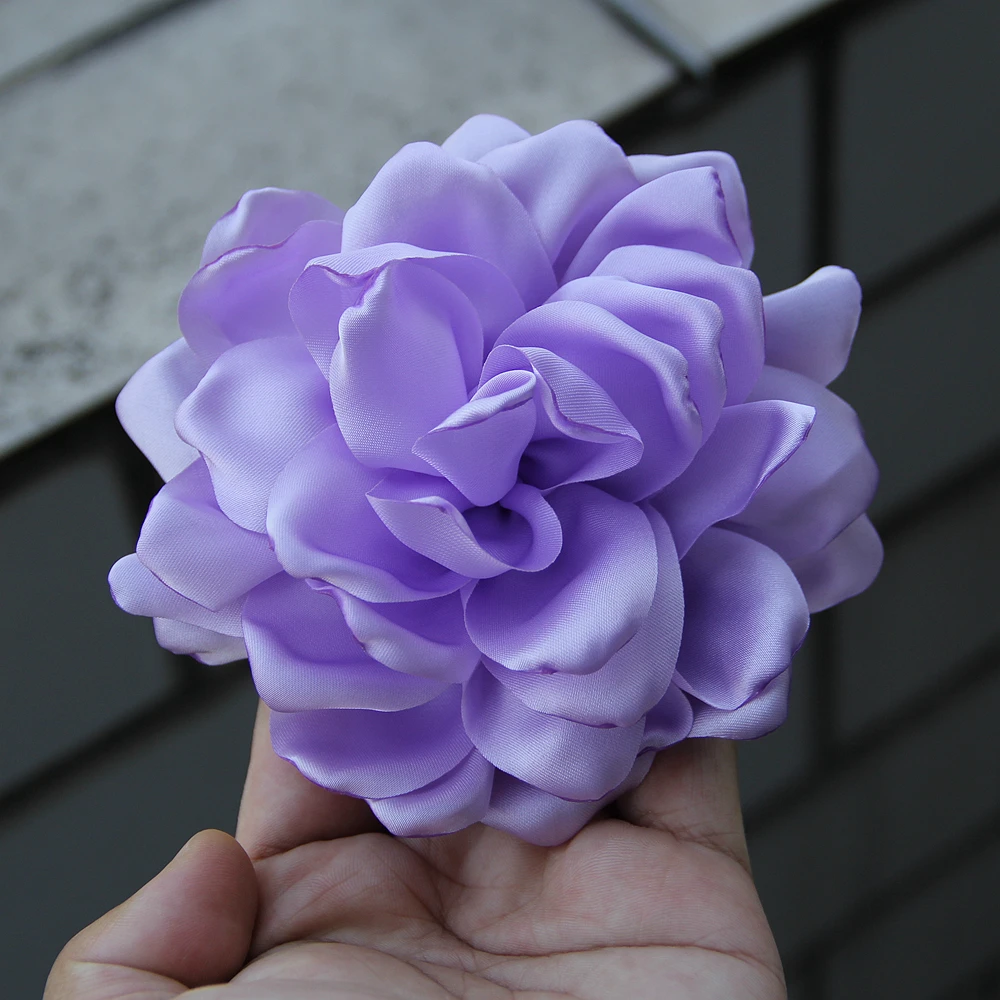 4.3“ Fabric Flower for Brooch Headbands Dress Suit Corsage Floral Multi-layered Fashion DIY Handmade Dress Hair Clip Accessories