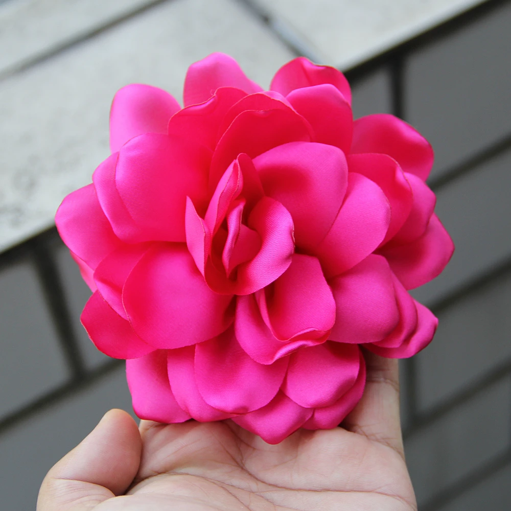 4.3“ Fabric Flower for Brooch Headbands Dress Suit Corsage Floral Multi-layered Fashion DIY Handmade Dress Hair Clip Accessories