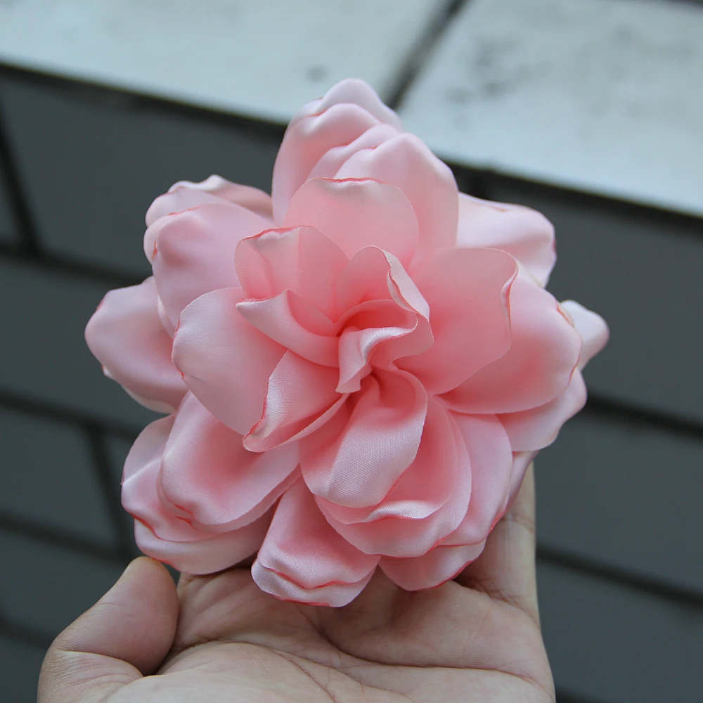 4.3“ Fabric Flower for Brooch Headbands Dress Suit Corsage Floral Multi-layered Fashion DIY Handmade Dress Hair Clip Accessories
