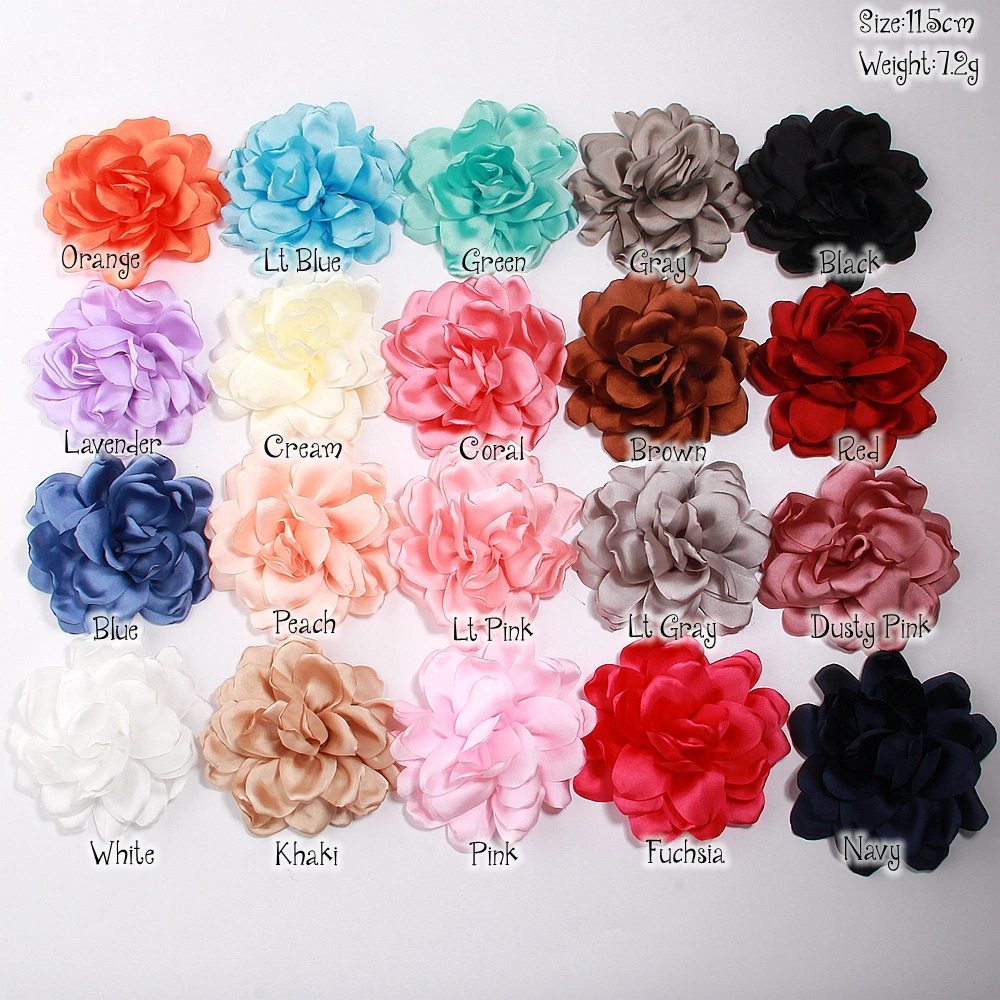 4.3“ Fabric Flower for Brooch Headbands Dress Suit Corsage Floral Multi-layered Fashion DIY Handmade Dress Hair Clip Accessories
