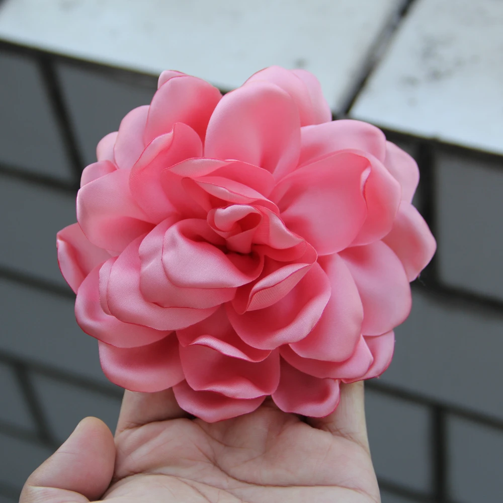 4.3“ Fabric Flower for Brooch Headbands Dress Suit Corsage Floral Multi-layered Fashion DIY Handmade Dress Hair Clip Accessories