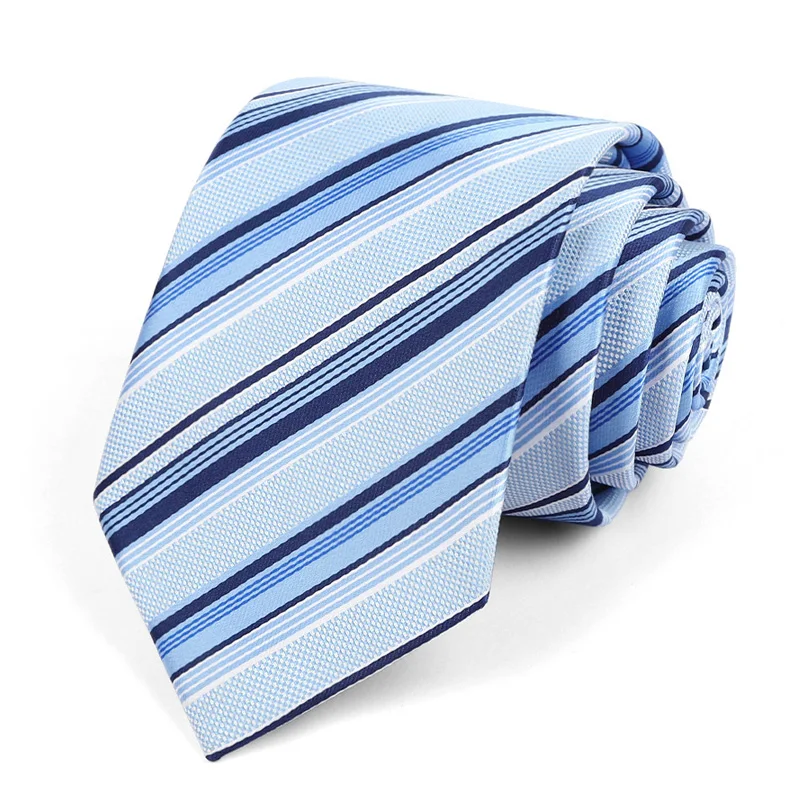 Men's Classic Jacquard Stripes Dot 8cm Polyester Wedding Tie Formal Business Pink Light Color Necktie Accessories Gift For Men