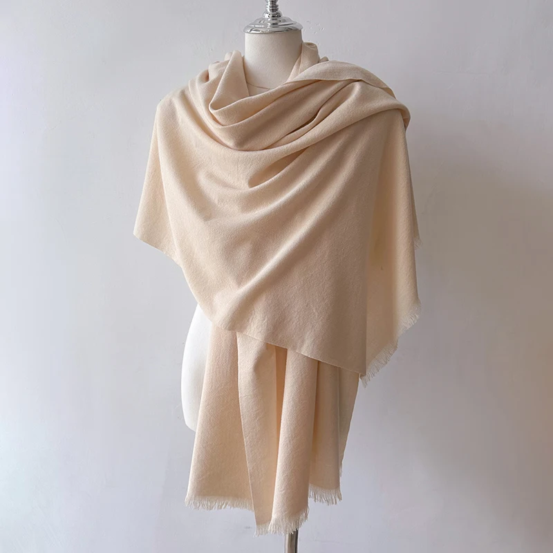 Fashion Winter Cashmere Scarf for Women Warm Solid Color Wraps Shawls Bandana Foulard Neckerchief Poncho Echarpe Pashmina Stoles