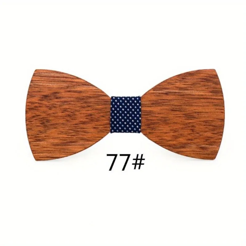 Wood Bow Tie Mens Wooden Bow Ties Party Business Butterfly Cravat Party Ties for Men Wood Ties