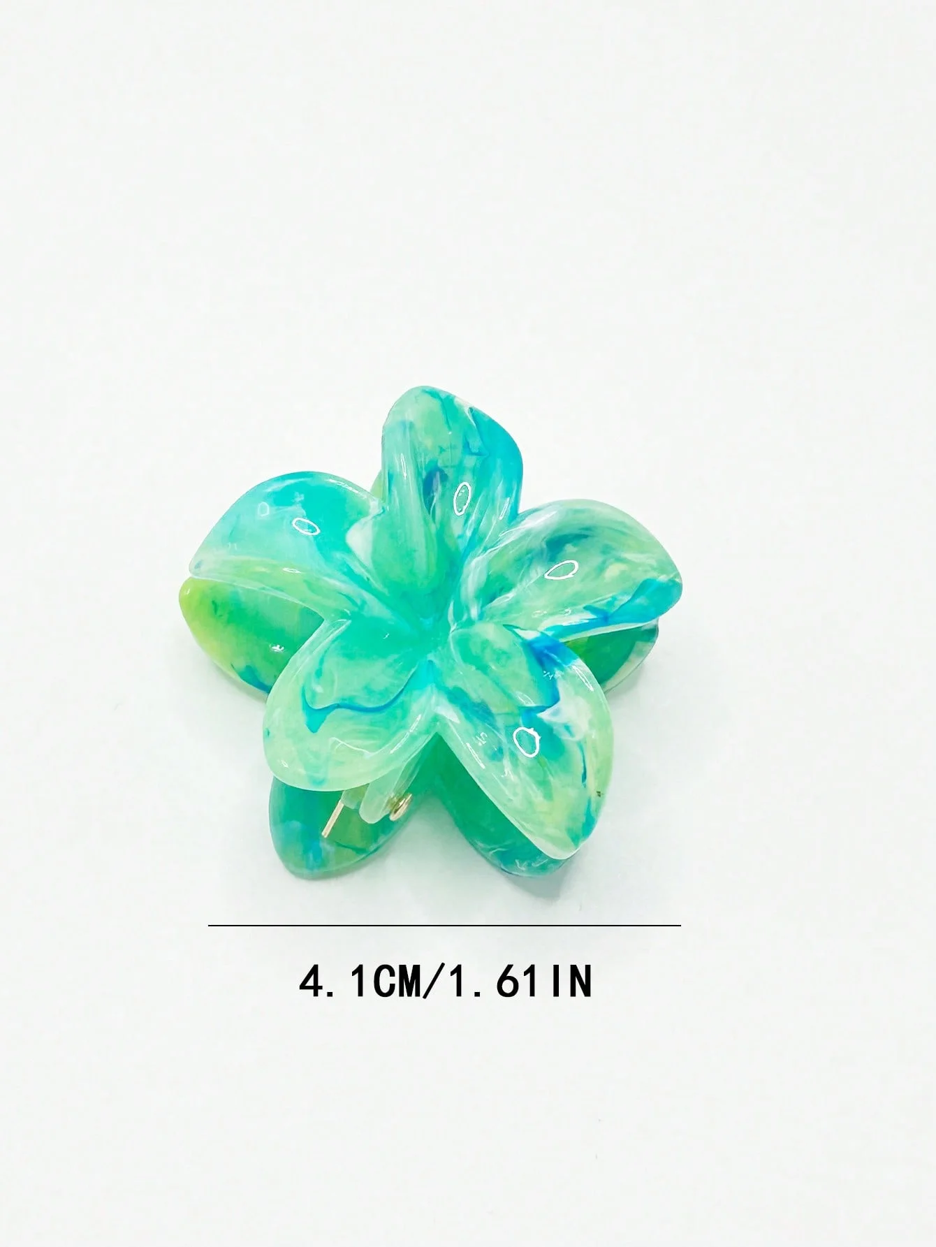 1/6Pcs 1.57in color random gradient egg flower grip clip Bauhinia flower hair clip high-end women's back of the head shark clip