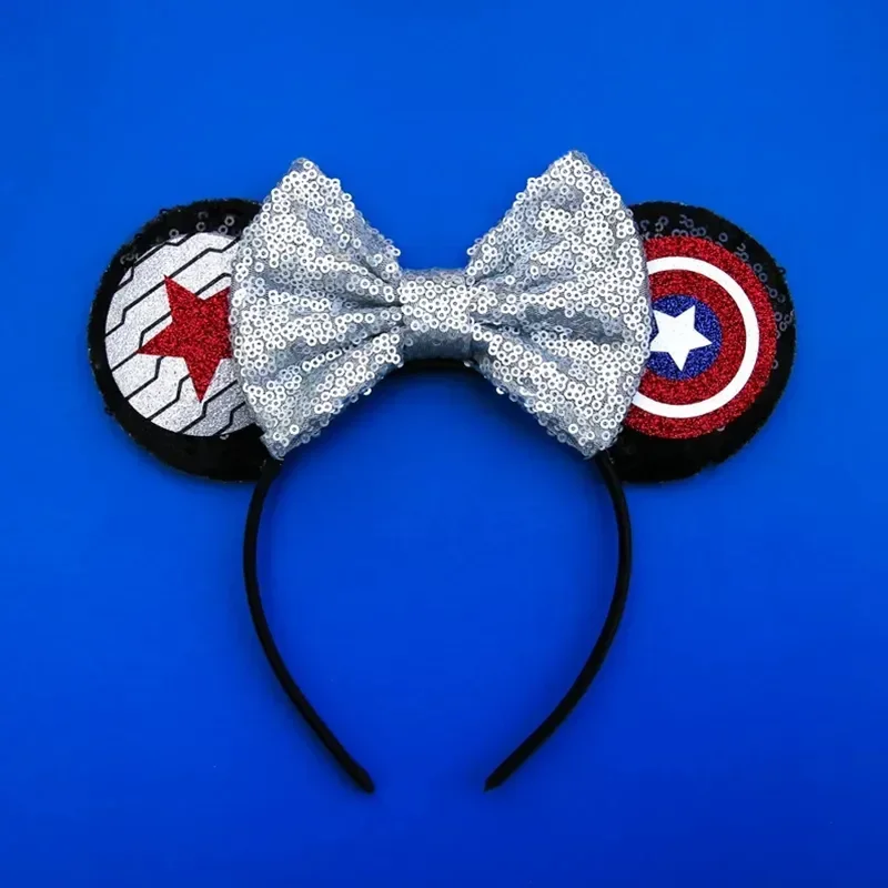 Disney Star Wars R2-D2 Ears Headband Women Cute BB-8 Hairband Girl Sequins Bow Hair Accessories Kids Birthday Festival Gift