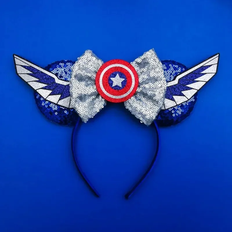 Disney Star Wars R2-D2 Ears Headband Women Cute BB-8 Hairband Girl Sequins Bow Hair Accessories Kids Birthday Festival Gift