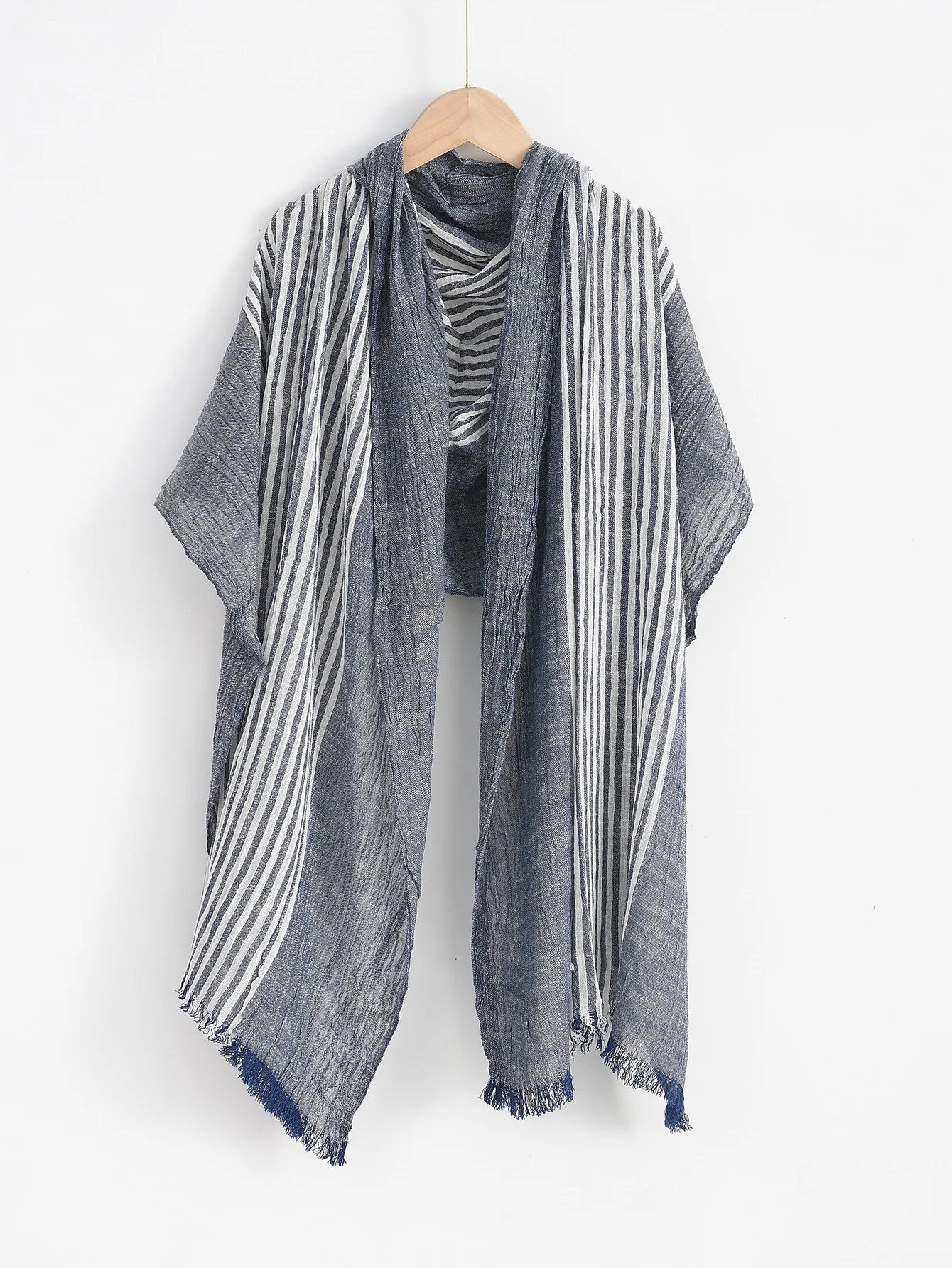 Fashion Patchwork Striped Men's Scarf Cotton Linen Autumn Winter Warm Neckerchief Short Tassel Bufanda Male Accessories Scarves