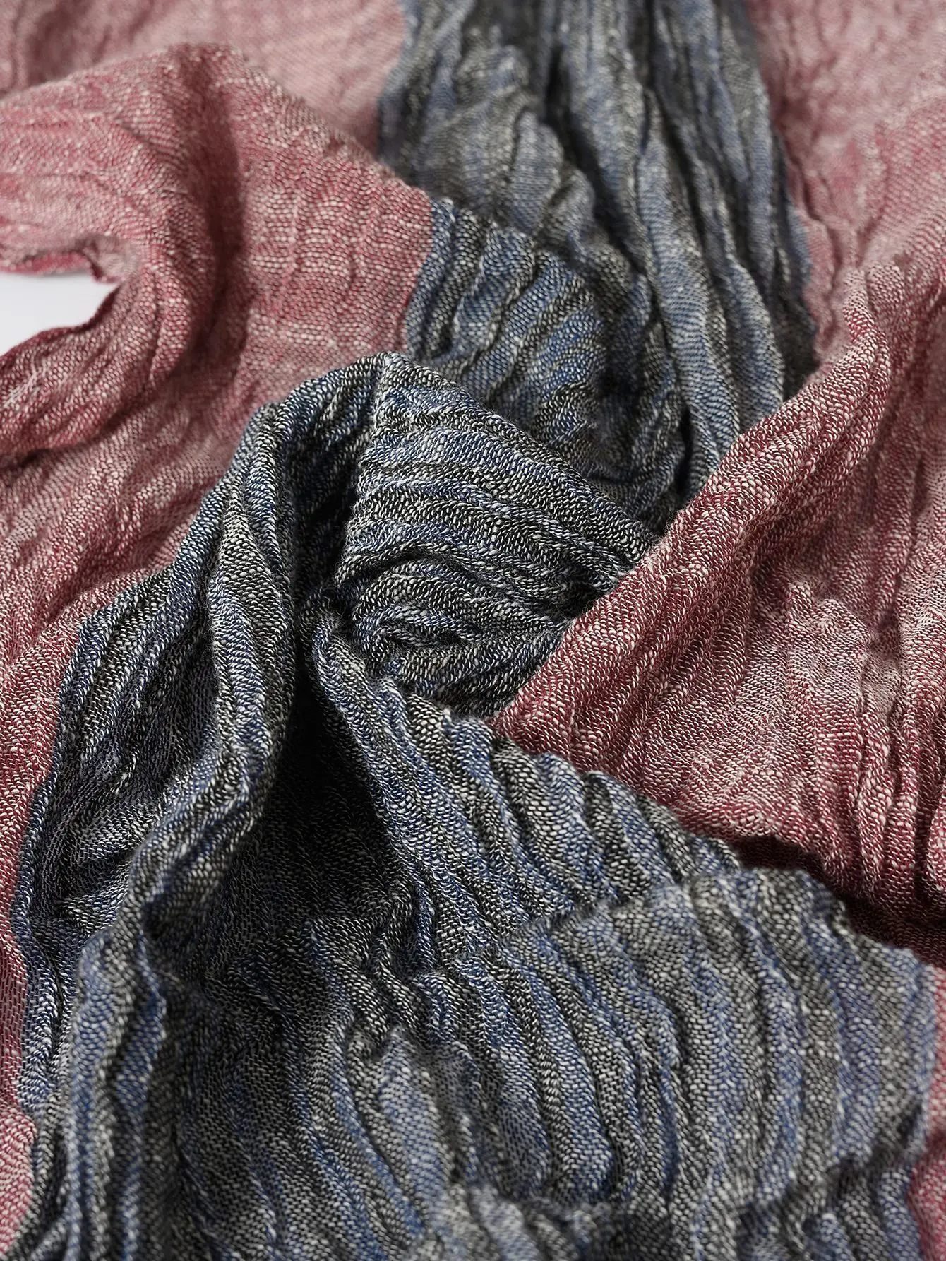 Fashion Patchwork Striped Men's Scarf Cotton Linen Autumn Winter Warm Neckerchief Short Tassel Bufanda Male Accessories Scarves