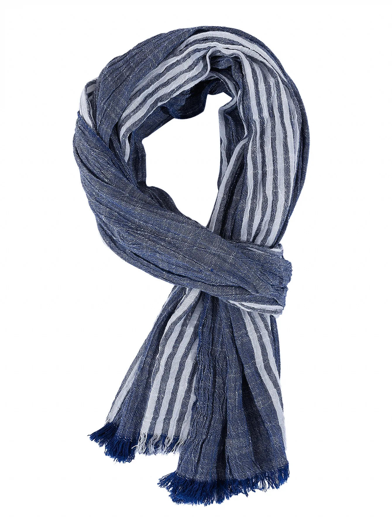 Fashion Patchwork Striped Men's Scarf Cotton Linen Autumn Winter Warm Neckerchief Short Tassel Bufanda Male Accessories Scarves