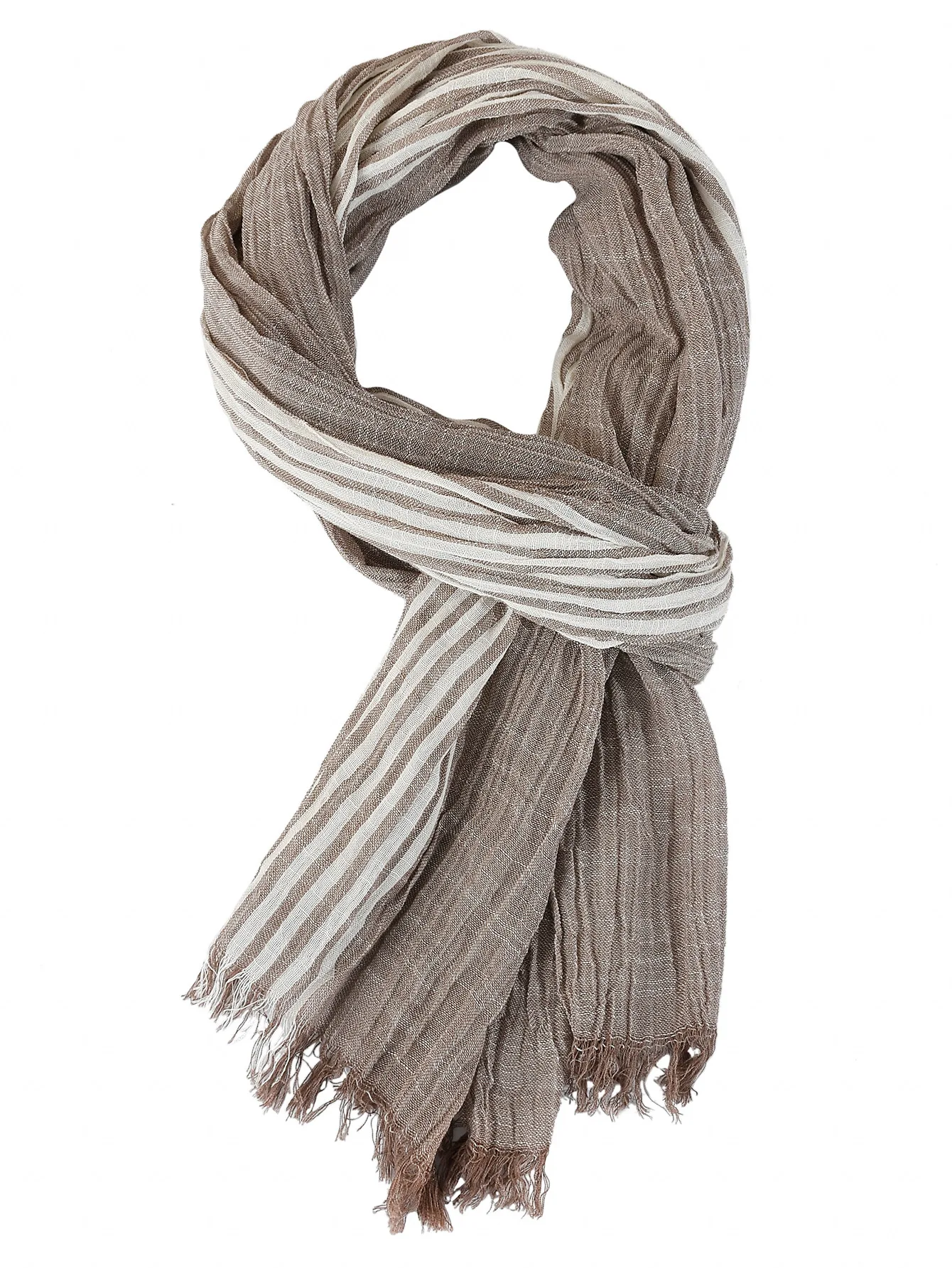 Fashion Patchwork Striped Men's Scarf Cotton Linen Autumn Winter Warm Neckerchief Short Tassel Bufanda Male Accessories Scarves