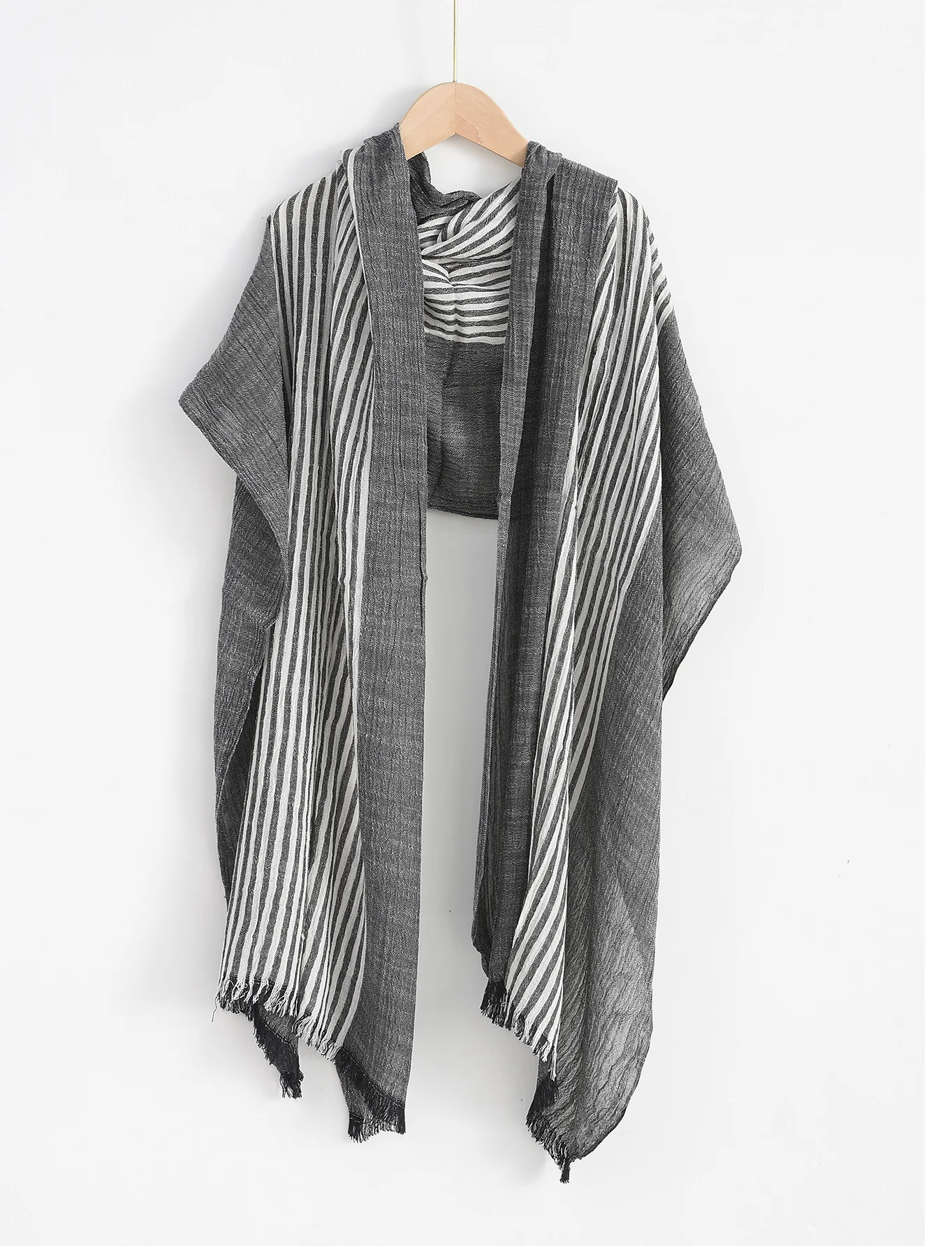 Fashion Patchwork Striped Men's Scarf Cotton Linen Autumn Winter Warm Neckerchief Short Tassel Bufanda Male Accessories Scarves