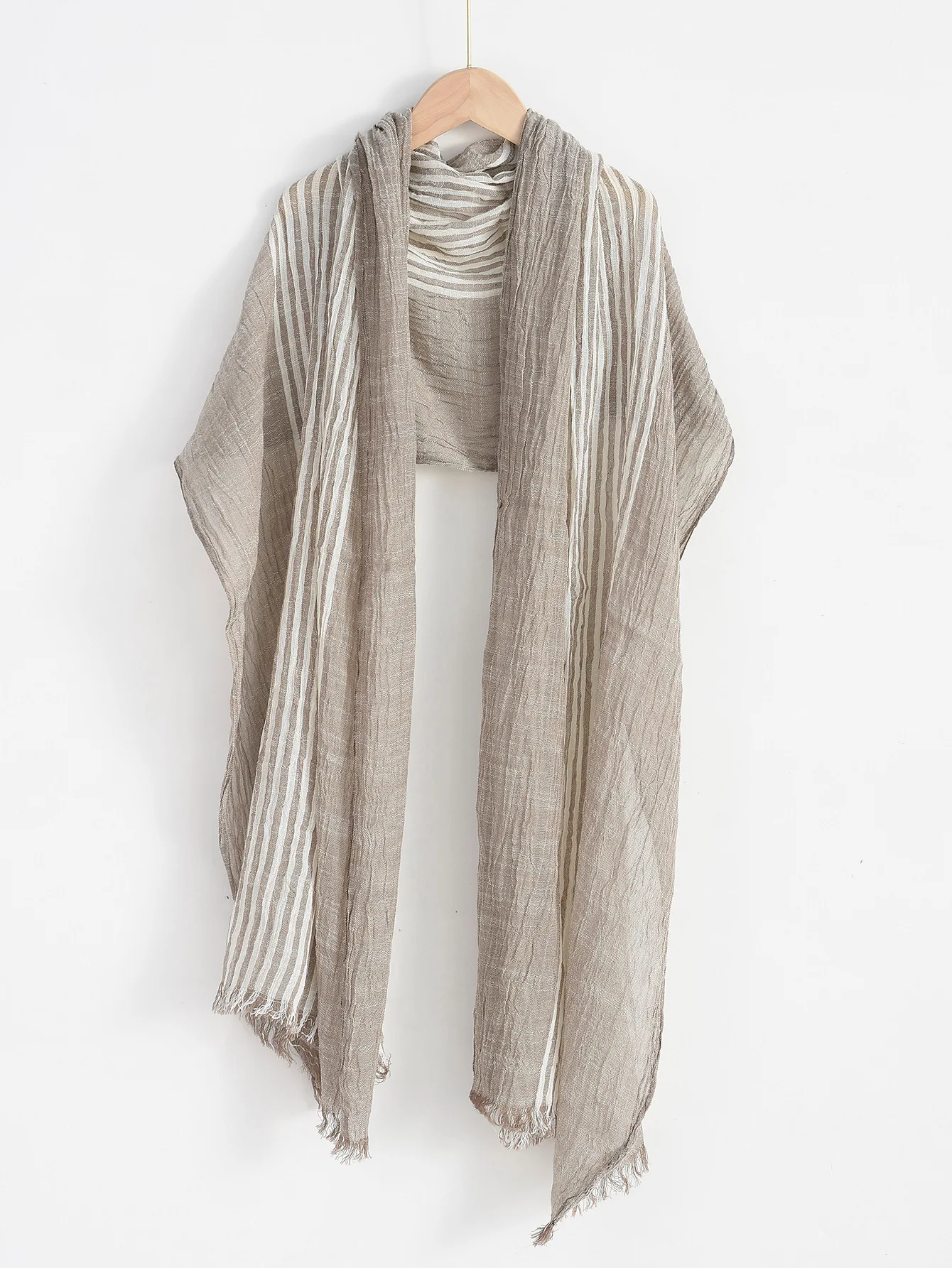 Fashion Patchwork Striped Men's Scarf Cotton Linen Autumn Winter Warm Neckerchief Short Tassel Bufanda Male Accessories Scarves