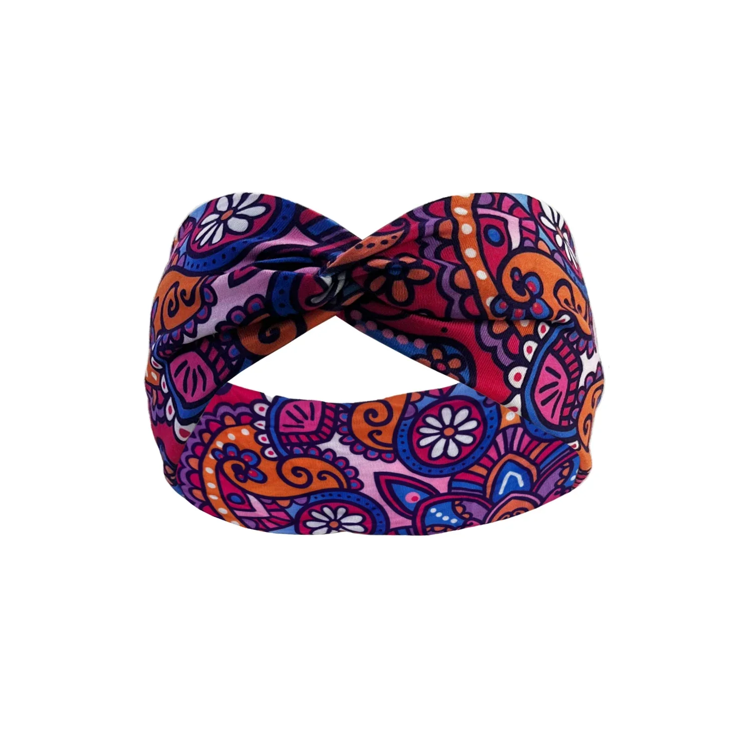 Bohemian Yoga Sweat Absorbent Elastic Headband Walnut Shaped Hair Tie for Sports And Fitness Activities