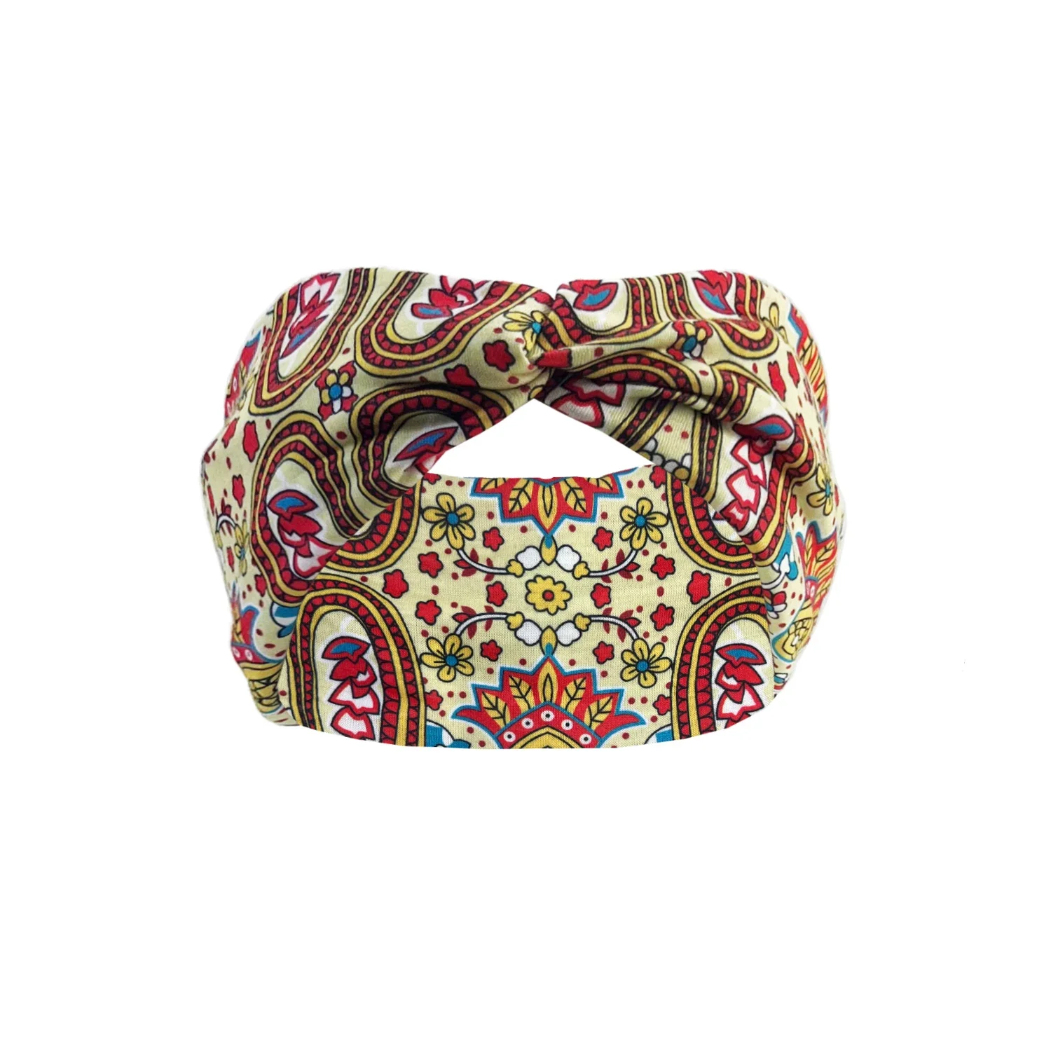 Bohemian Yoga Sweat Absorbent Elastic Headband Walnut Shaped Hair Tie for Sports And Fitness Activities