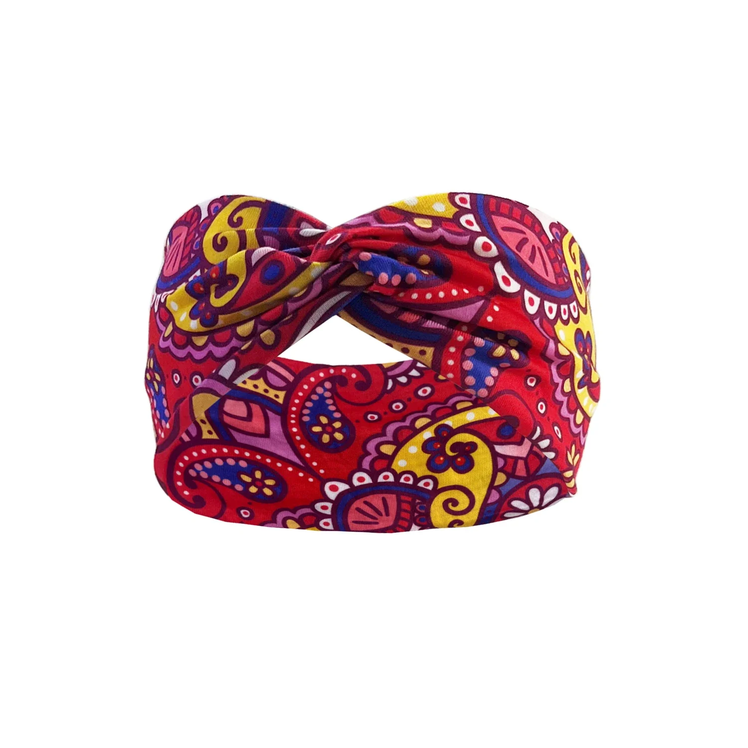 Bohemian Yoga Sweat Absorbent Elastic Headband Walnut Shaped Hair Tie for Sports And Fitness Activities