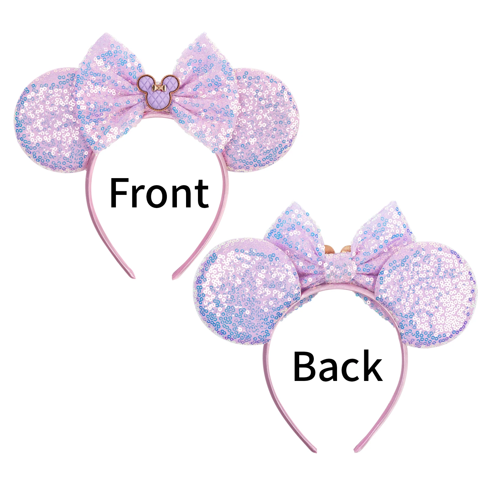 Disney Valentine's Day Mickey Headband Children Sequins Bow Hairband For Girls Children Featival Party DIY Headwear Accessories