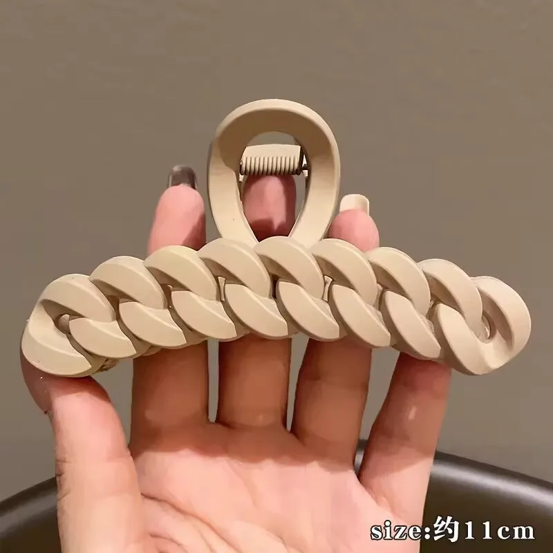 Korean Acrylic Matte Hair Claw Clamp Geometric Cross Hair Crab Clip Barrettes For Women Fashion Hair Accessories Shark Headbands