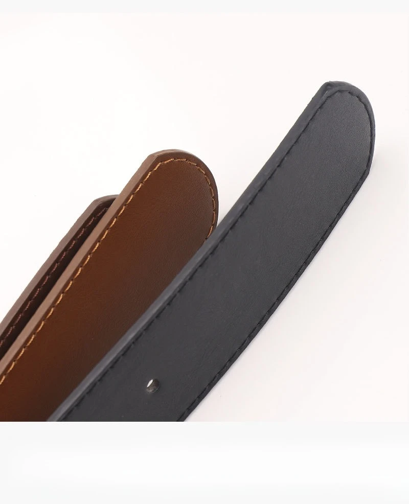 New Versatile Trapezoidal Buckle Wide Women's Belt Fashionable Commuting Casual Style Paired with Jeans Clothing Belt for Women
