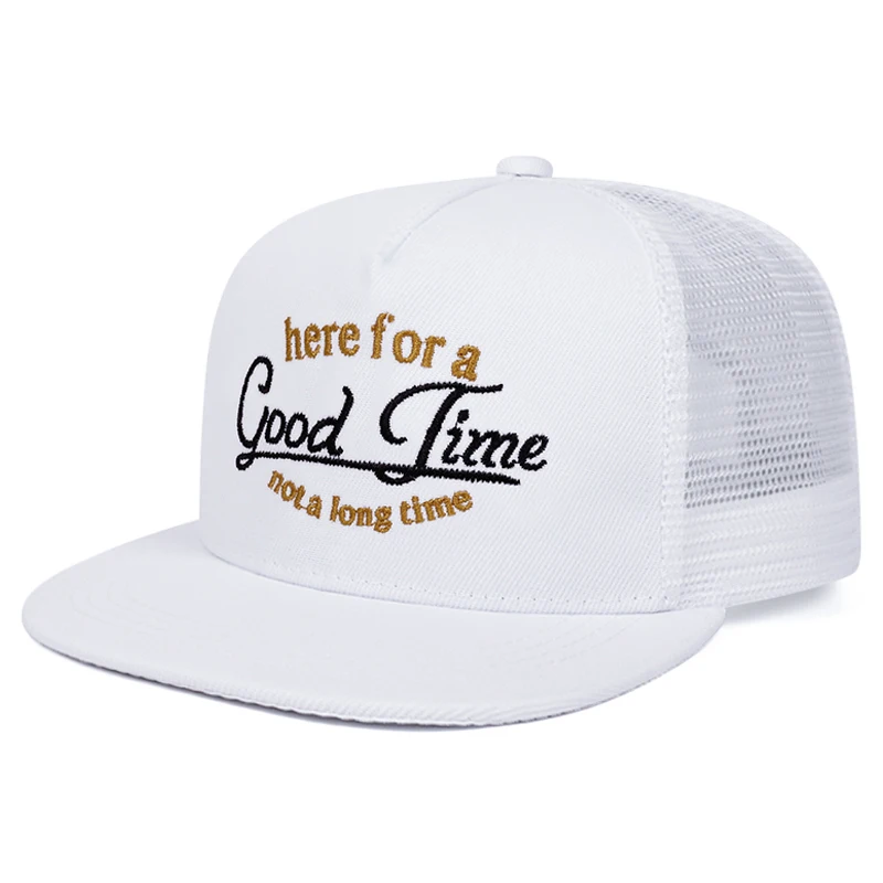 2025 Personalized New Flat Edge Hat letters Creative Embroidered Street HipHop Hat Outdoor Leisure Sunshade Baseball Hat Net Hat