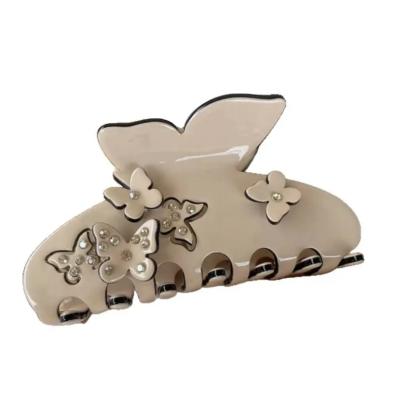 1pc New acetate butterfly gripper, large shark clip, high-end hair sensing clip, decorative hair gripper