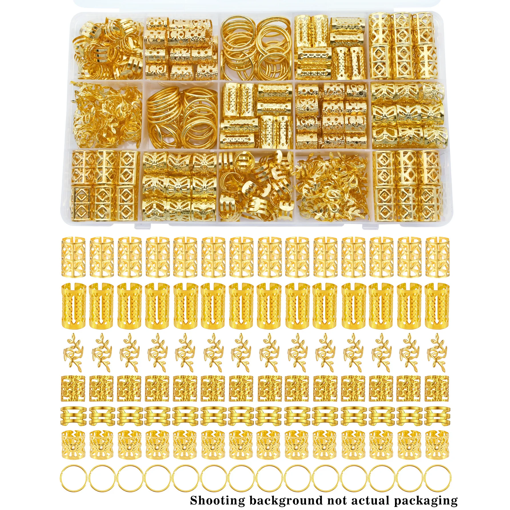 70Pcs Hair Beads Hair Cuffs Braiding Hair Rings Alloy Hair Charms For Loc Braids Hair Adjustable Metal Braid Hair Jewelry