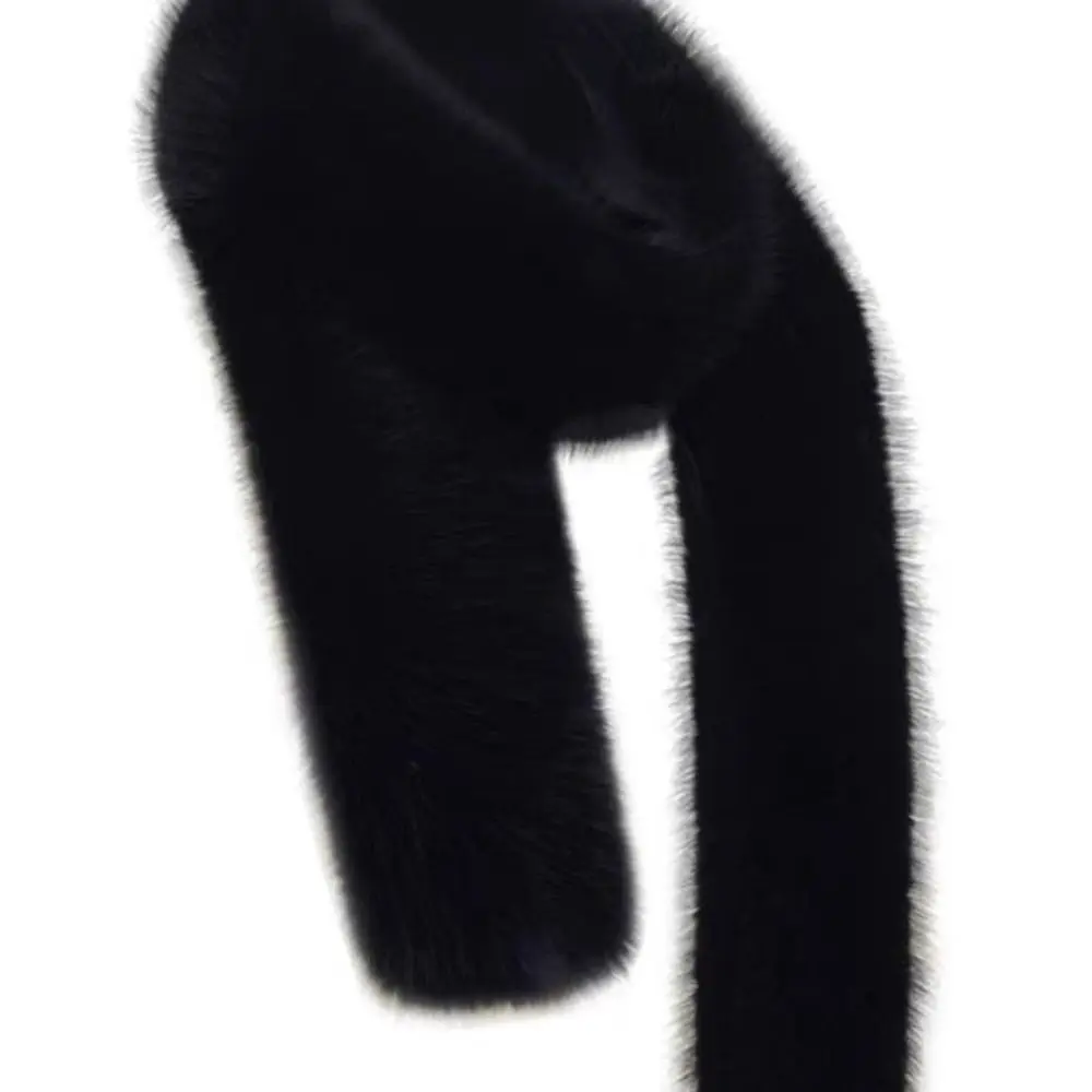 Vintage 180cm Fake Fur Long Scarf Soft Plush Fur Decor Winter Fluffy Scarf Thick Luxury Wraps Shawl Party