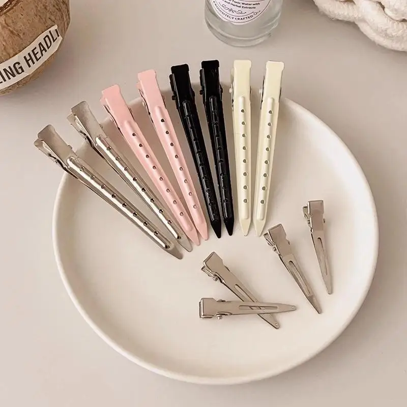 10pcs/lot Metal Duckbill Clip Curly Hairpin Barrettes Hair Styling Clips Clamps Haircut Hairclip Tools Fluffy Hair Root Barrette