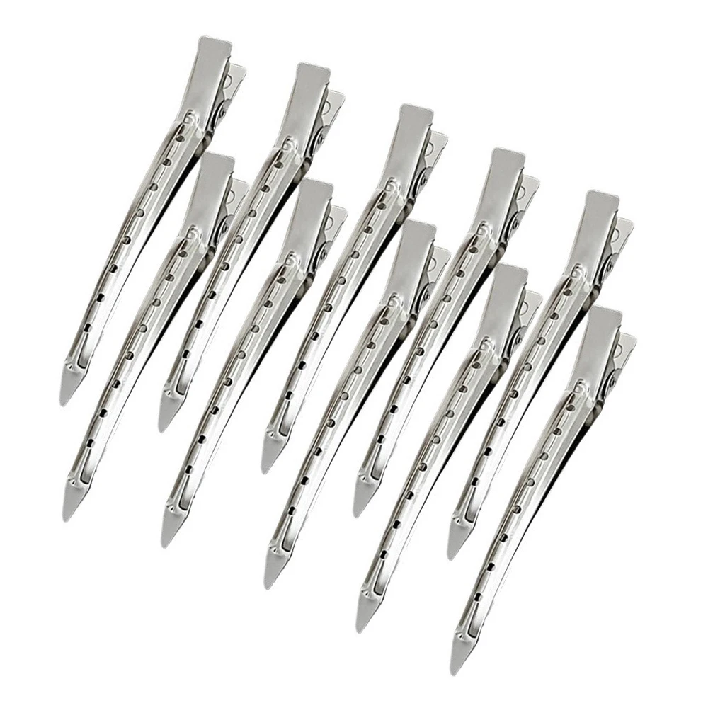 10pcs/lot Metal Duckbill Clip Curly Hairpin Barrettes Hair Styling Clips Clamps Haircut Hairclip Tools Fluffy Hair Root Barrette