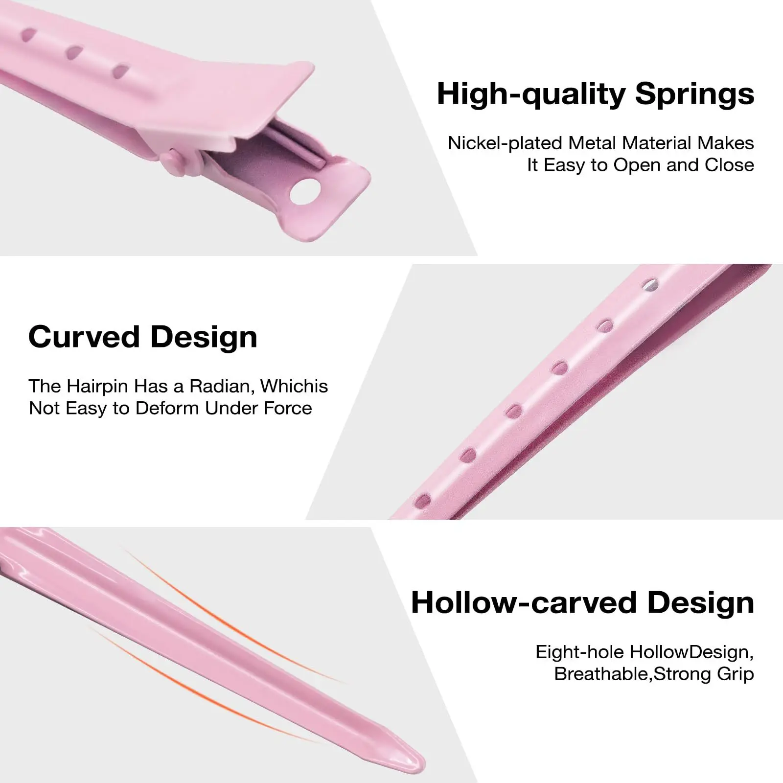 10pcs/lot Metal Duckbill Clip Curly Hairpin Barrettes Hair Styling Clips Clamps Haircut Hairclip Tools Fluffy Hair Root Barrette