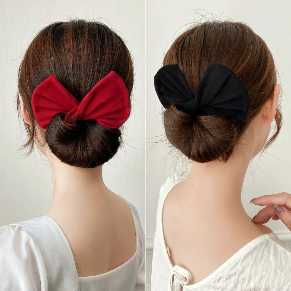 Women's Adjustable Bow-shaped Hairpin Device Sweet and Lovely Hairpin Fast Hair Bun Hair Styling Tools Braid Hair Accessories