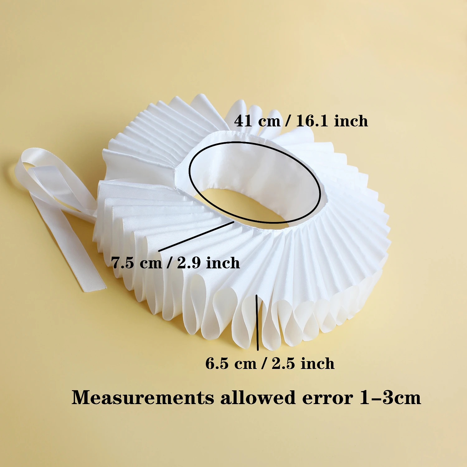 1 Piece Renaissance Ruffled Ladies' False Collar. It Is Classical, Beautiful And Of Good Quality, Suitable For Spring, Autumn
