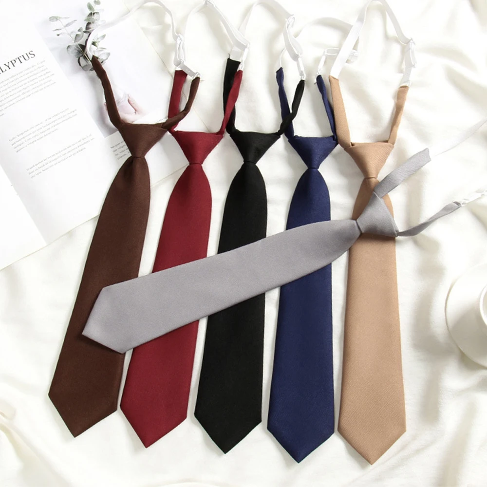 Lazy JK Small Necktie Bowtie For Student Basic Style School Uniform Classic Ties Solid Bow Ties Cravats Girls Red Bowties