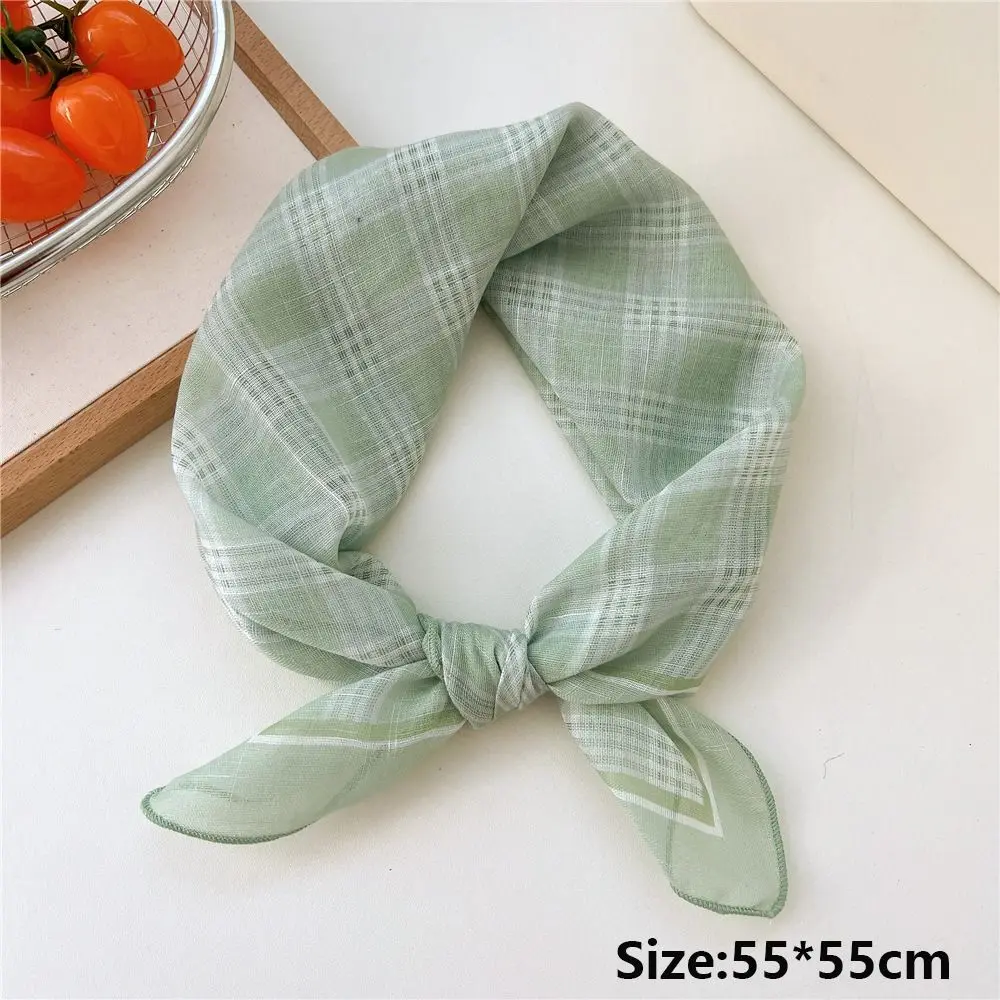 New Cloth Headband Polka Dot Fresh Floral Small Square Scarf Pastoral Style Scarves Women