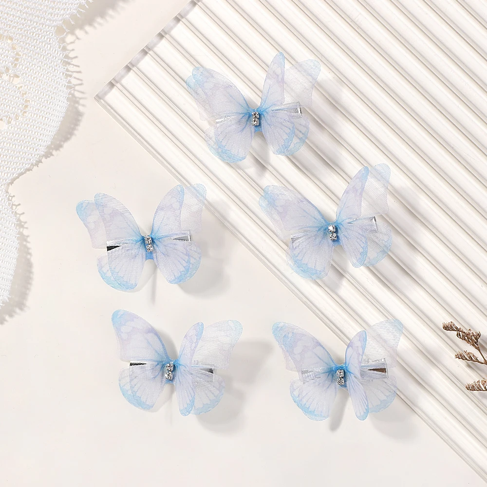 5pcs Boutique Butterfly HairclipsThat Do Not Hurt Hair Handmade Hairgripes Womens Y2k Headdress Fashion Hair Accessories