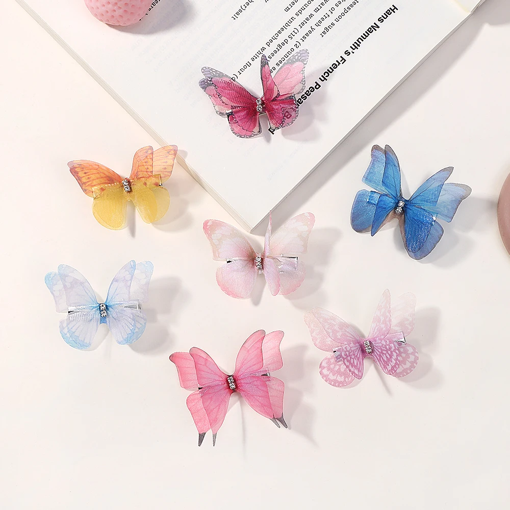 5pcs Boutique Butterfly HairclipsThat Do Not Hurt Hair Handmade Hairgripes Womens Y2k Headdress Fashion Hair Accessories