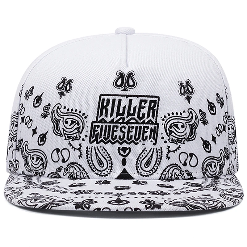 2025 New West Coast Cashew Flower Street Hip Hop Hat Outdoor Cycling Skateboard Hat Sunshade Hat Neutral Flat Edge Baseball Hat