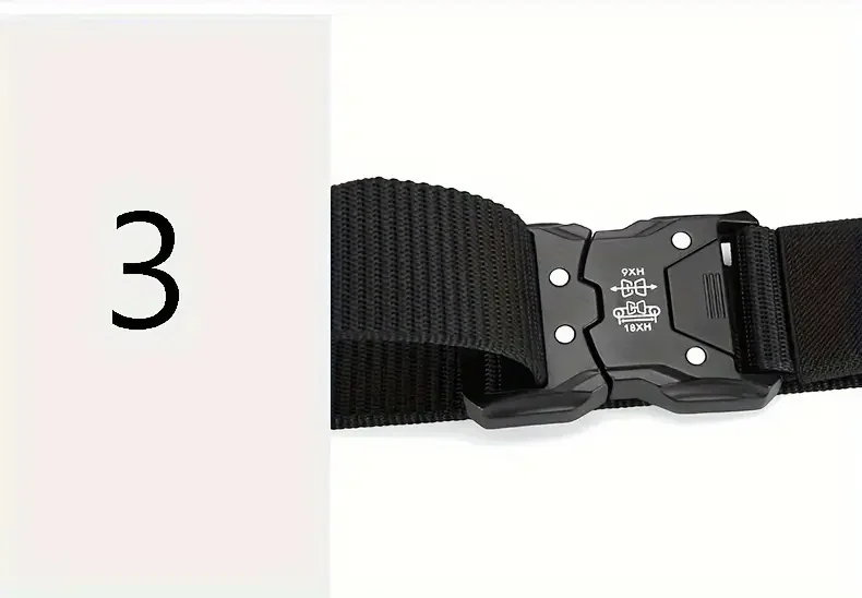 Men Belt Army Outdoor Hunting Tactical Outdoor Mountaineering Multifunctional Tactical Nylon Canvas Woven Trouser Belt