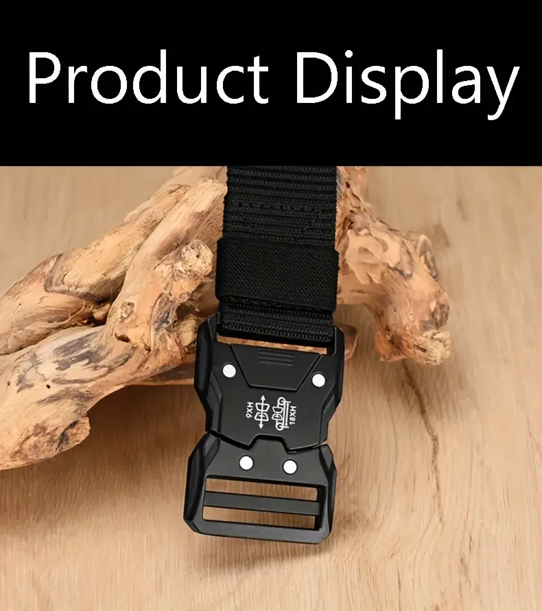 Men Belt Army Outdoor Hunting Tactical Outdoor Mountaineering Multifunctional Tactical Nylon Canvas Woven Trouser Belt