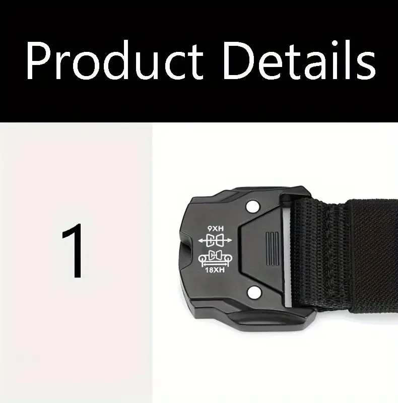 Men Belt Army Outdoor Hunting Tactical Outdoor Mountaineering Multifunctional Tactical Nylon Canvas Woven Trouser Belt