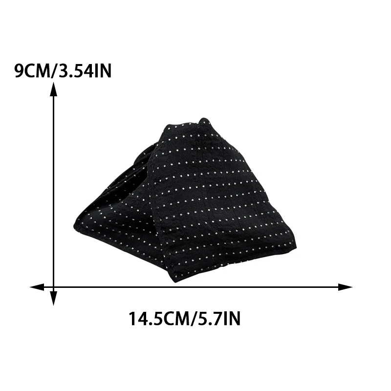 Fabric Polka Dot Triangle Shark Clip Elegant Temperament High Ponytail Clip Fashionable Women's Hair Grabbing Hair Accessories