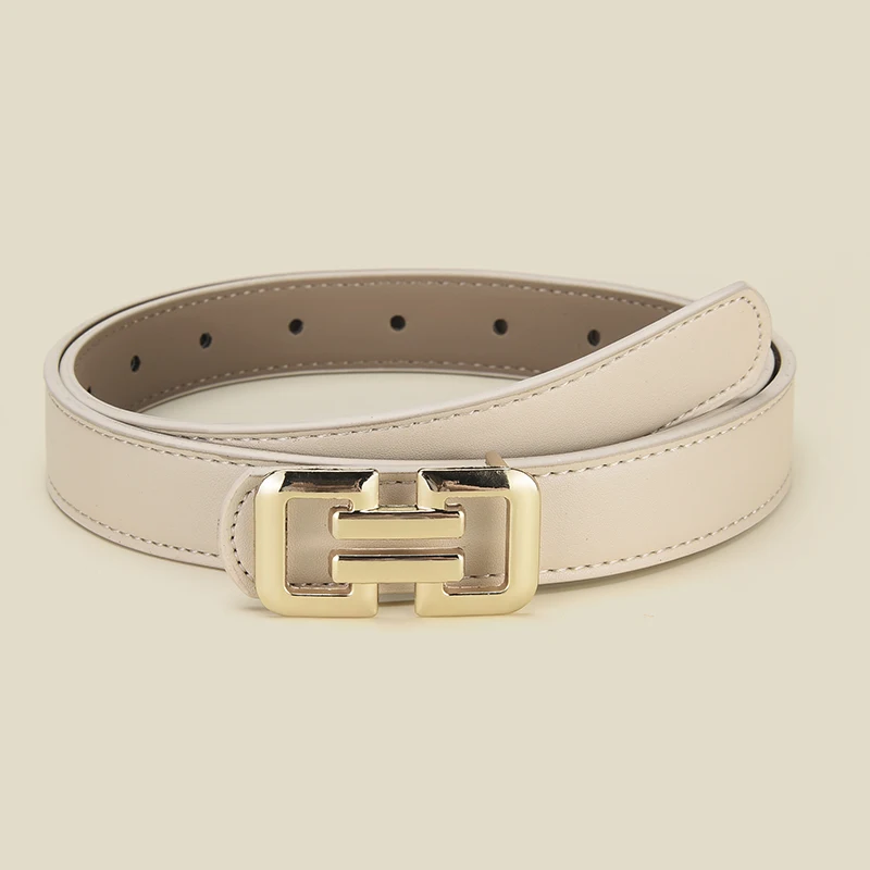 1-3pcs Luxury Women's Geometric Smooth Buckle Color Belt Fashion Women Jeans Skirt PU Belt Trendy Women's Unique Design
