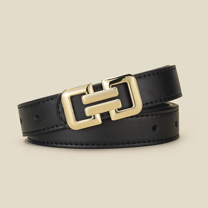 1-3pcs Luxury Women's Geometric Smooth Buckle Color Belt Fashion Women Jeans Skirt PU Belt Trendy Women's Unique Design