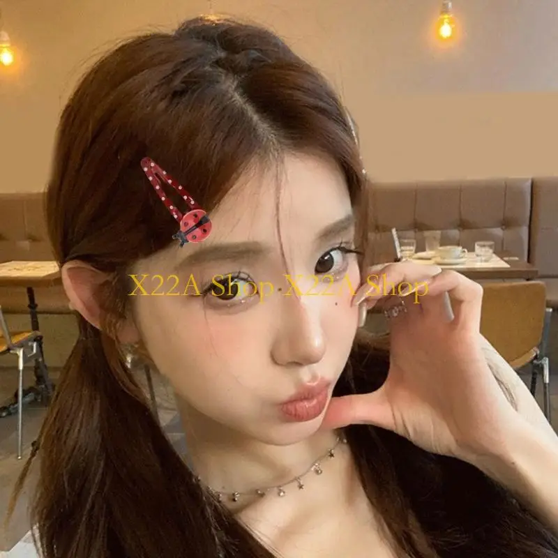 Unique Funny Ladybugs Hairpin 4PCS for Female Bright Color Animal Hair Clip Barrettes Side Hair Clip Women Kids Girl Hair Clip