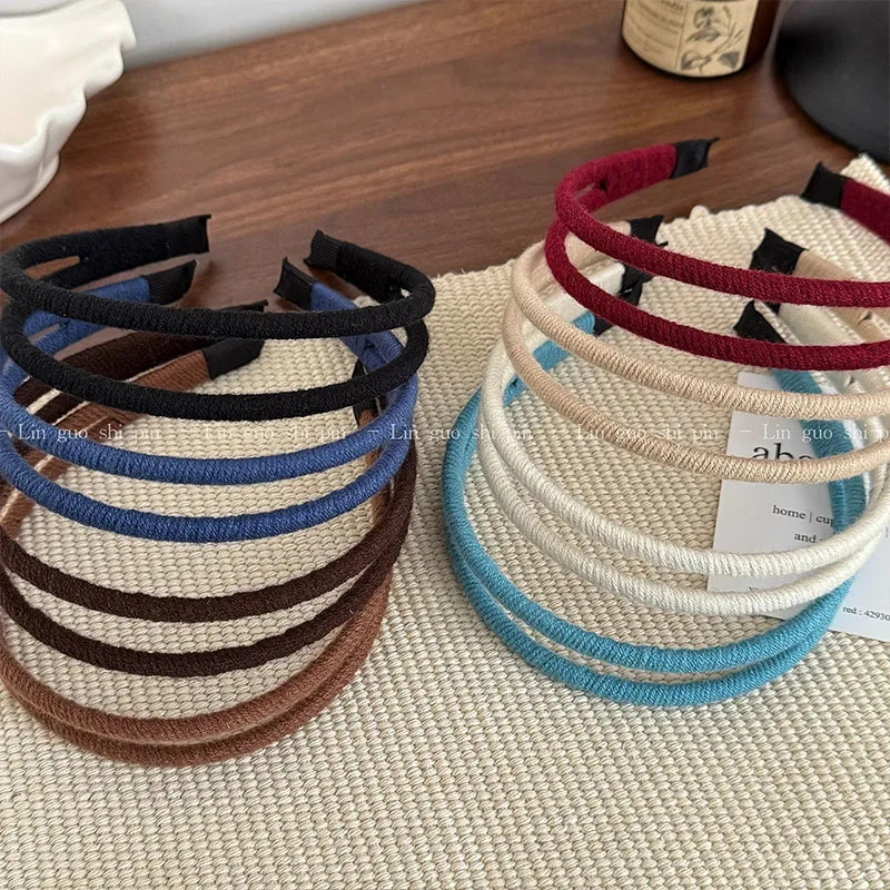 Korean Solid Wool Yarn Simple Hairband For Women Girls Sweet Hair Ornament Headband Hair Hoop Hair Band Fashion Hair Accessories